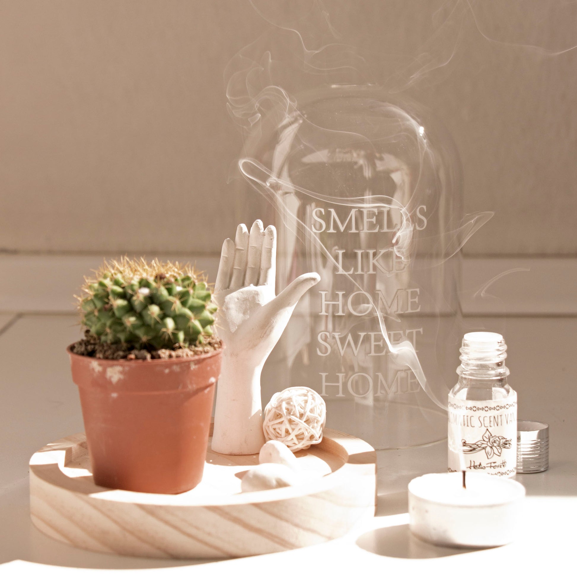 Perfumador Domo Cristal Mano