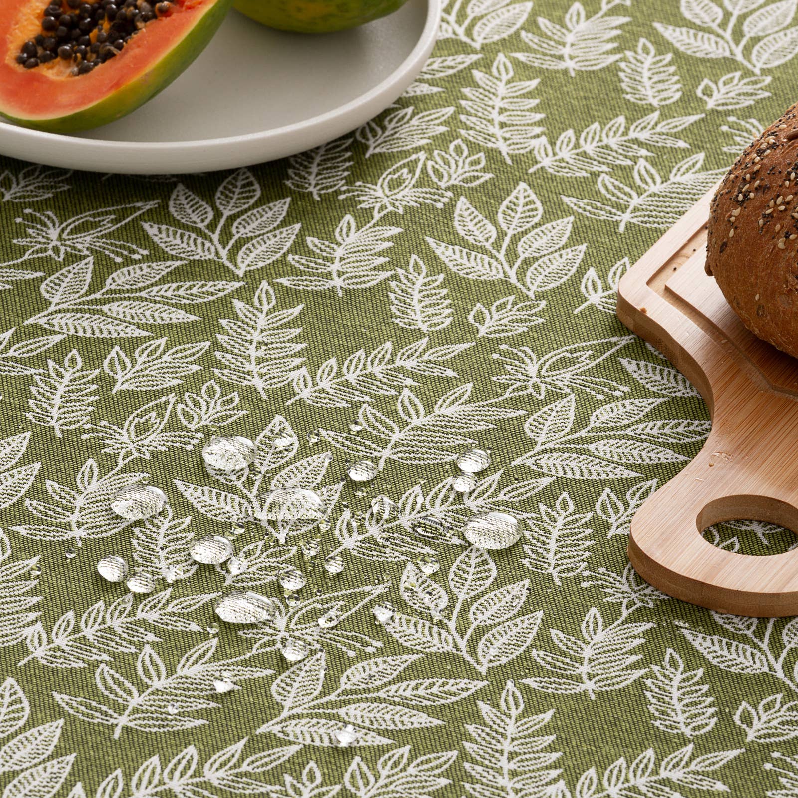 Mantel impermeable jacquard floral JALI 🌿✨