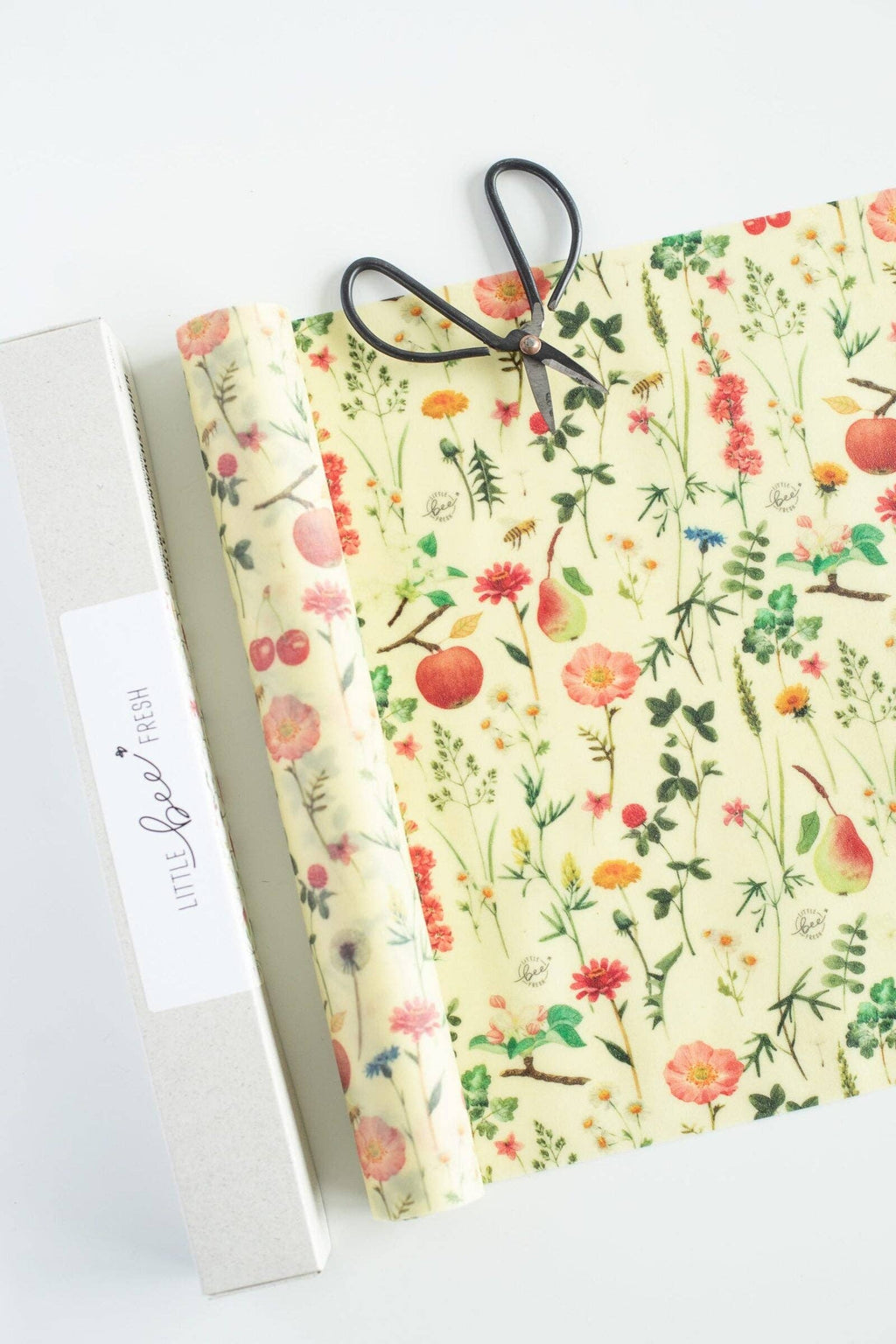 Rollo de envoltorio de cera de abeja ecológico - pradera de frutales