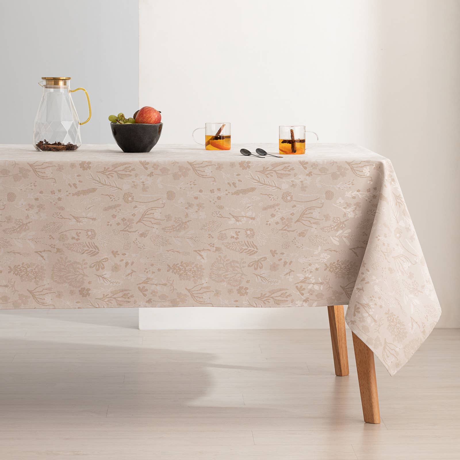 Mantel impermeable jacquard floral ALERCE 🌿✨