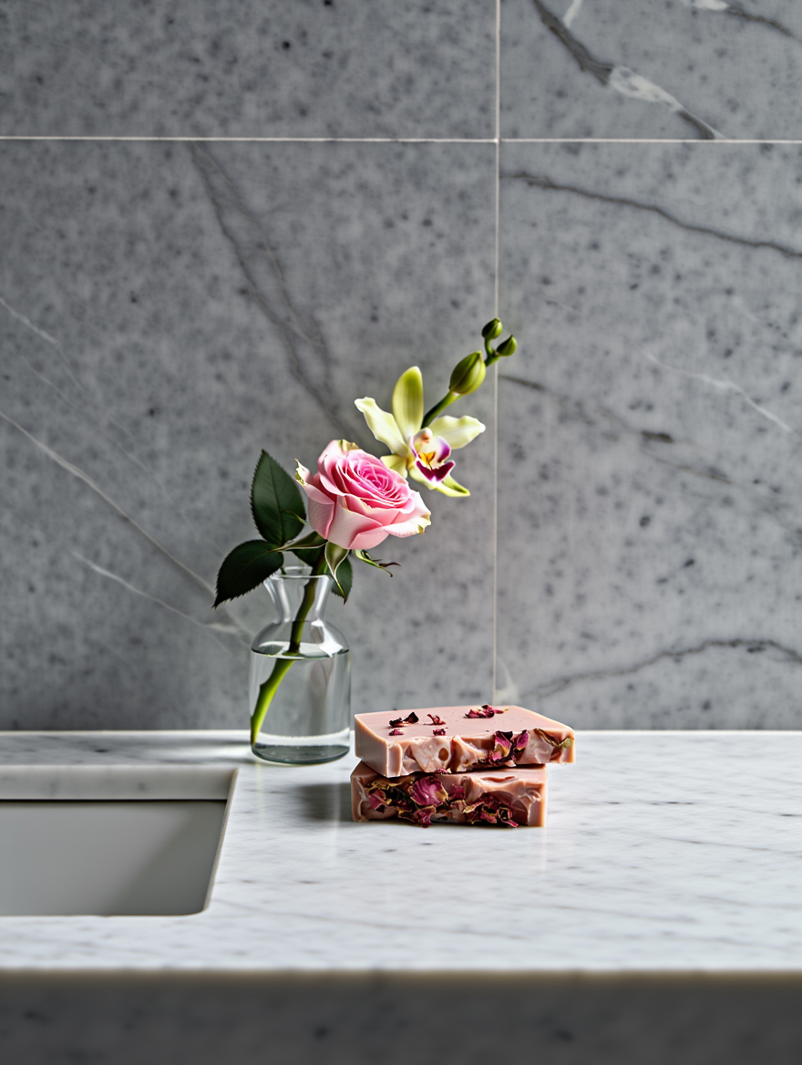 Jabón Artesanal Rosa & Vainilla 🌹✨