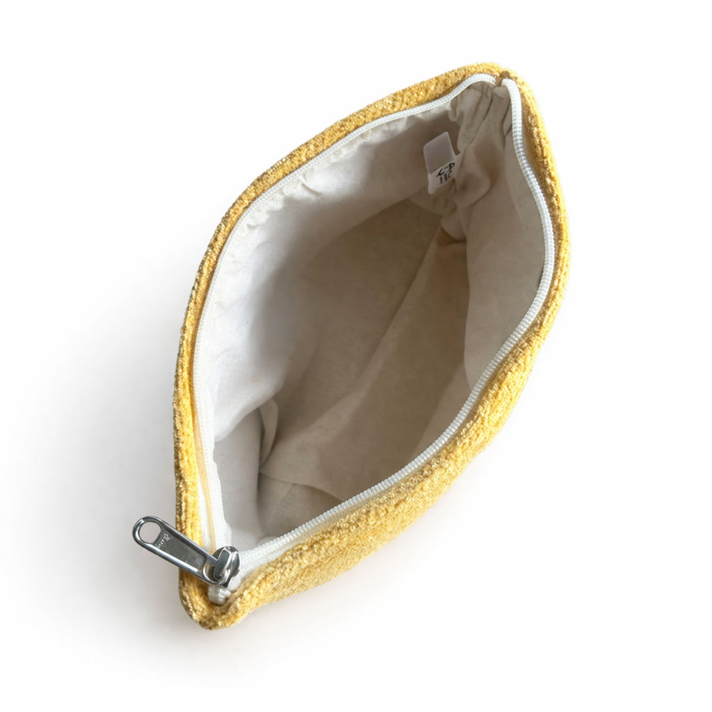 Trousse de toilette en métier à tisser de calendula