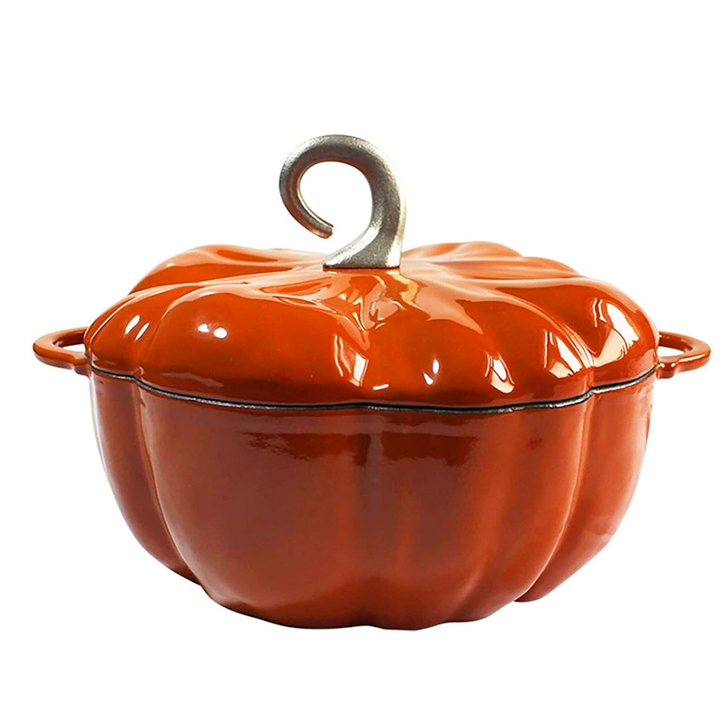 Olla Cocotte Calabaza – Hierro Fundido Esmaltado Naranja 🎃🍂