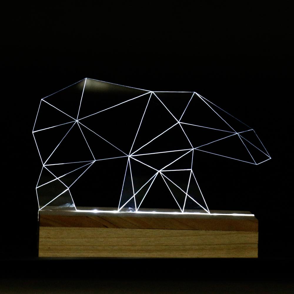 Figuras LED  Luz mágica en forma de oso y ciervo