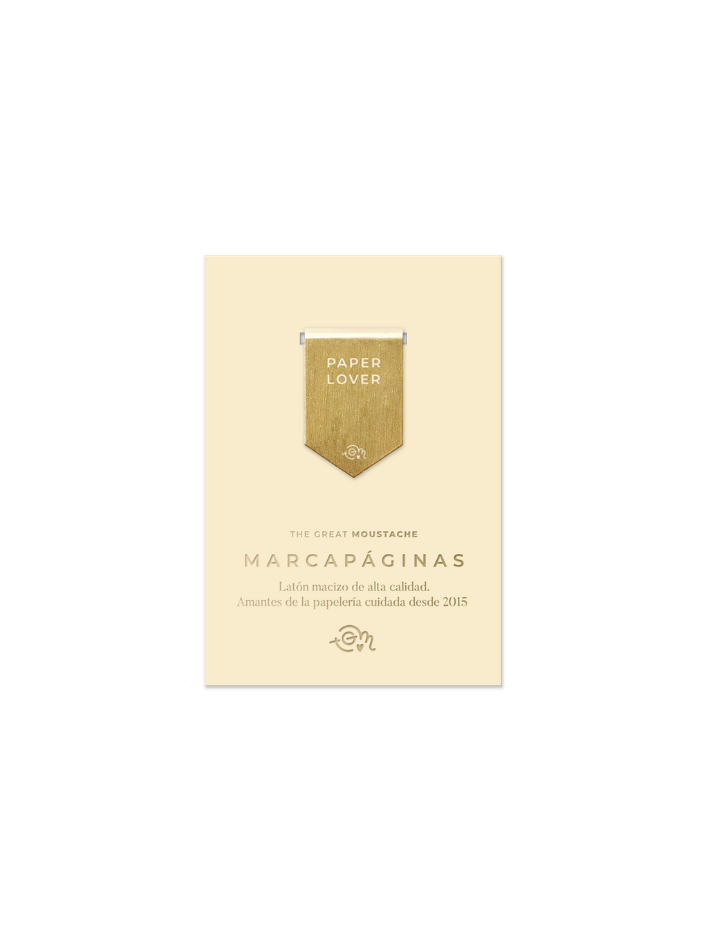 Marcapáginas de Latón Macizo – Paper Lover ✨📖