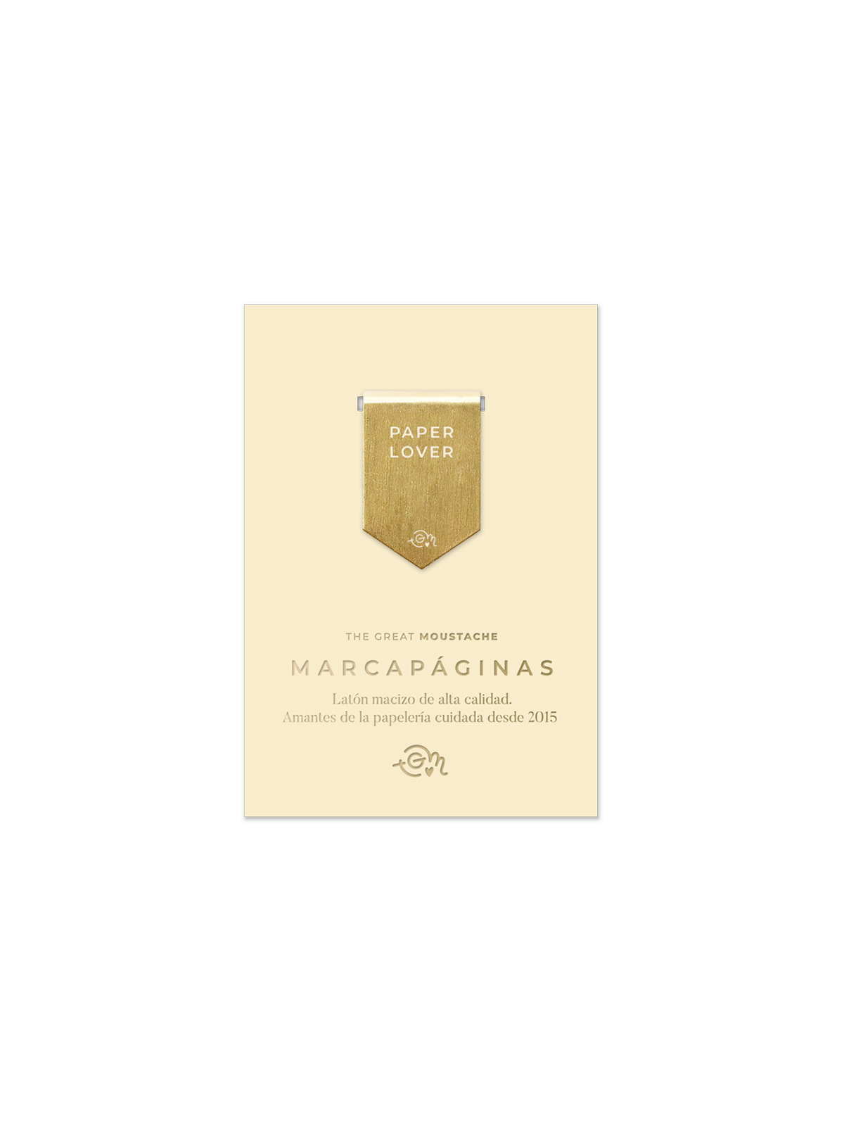 Marcapáginas de Latón Macizo – Paper Lover ✨📖