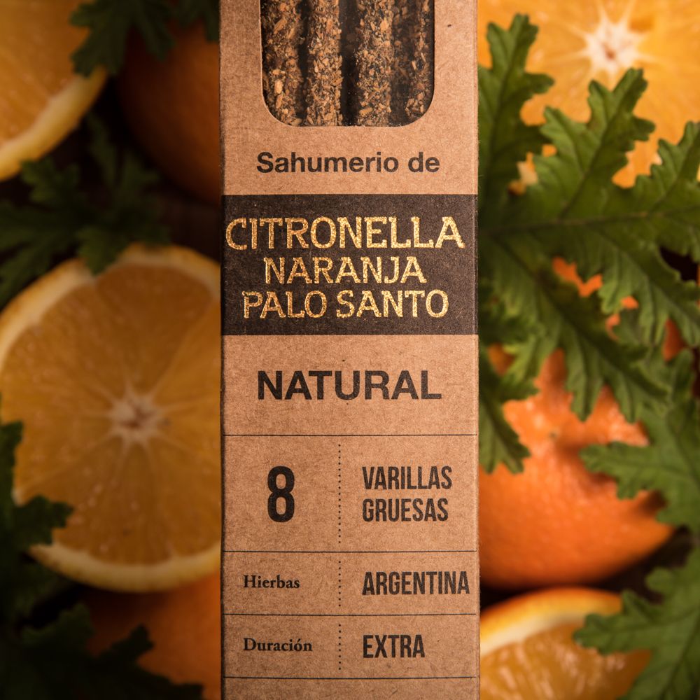 Citronella, naranja palo santo