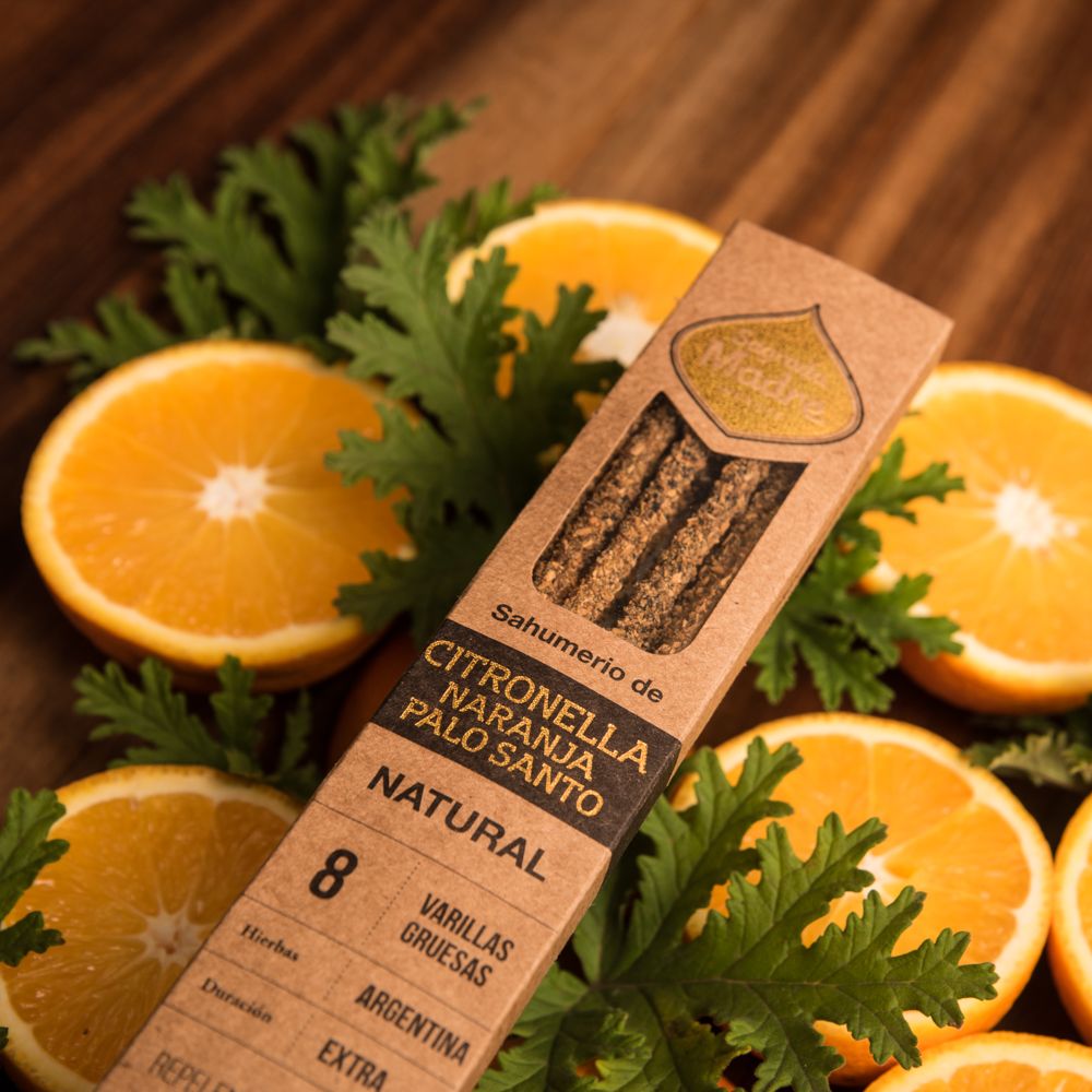 Citronella, naranja palo santo