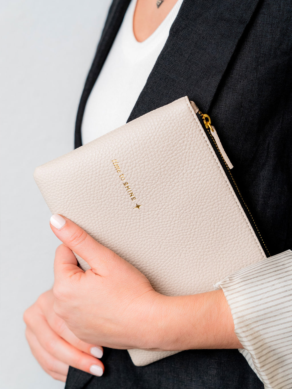 Neceser de Mano – It’s Time to Shine ✨🤍 (Greige)