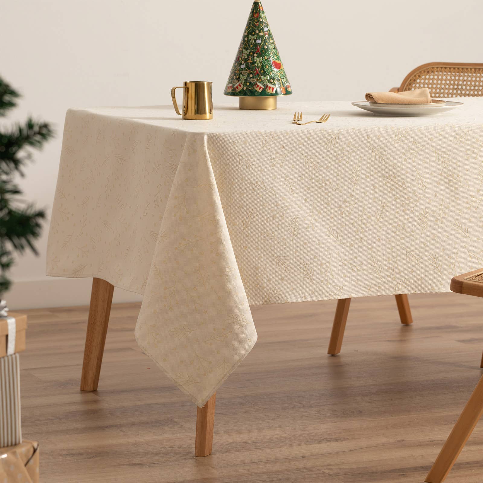 Mantel de Navidad jacquard BERRIE 🎄✨