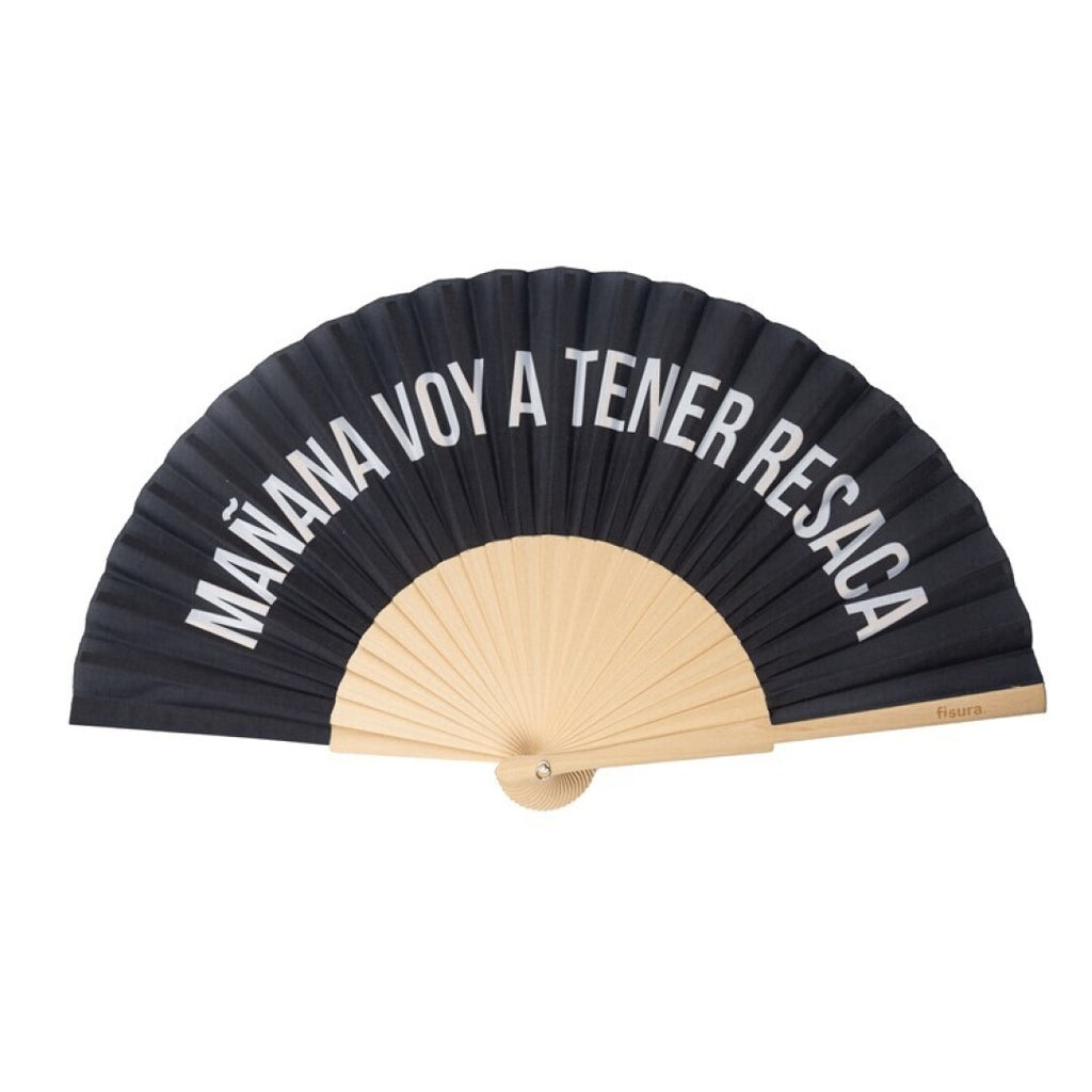 Abanico “Mañana voy a tener resaca” 🍸🖤