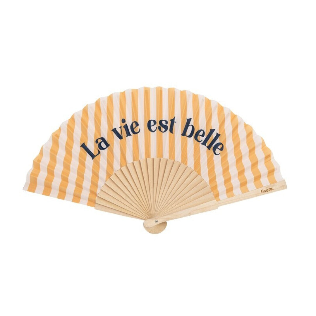 Éventail « La vie est belle » 🌞💛