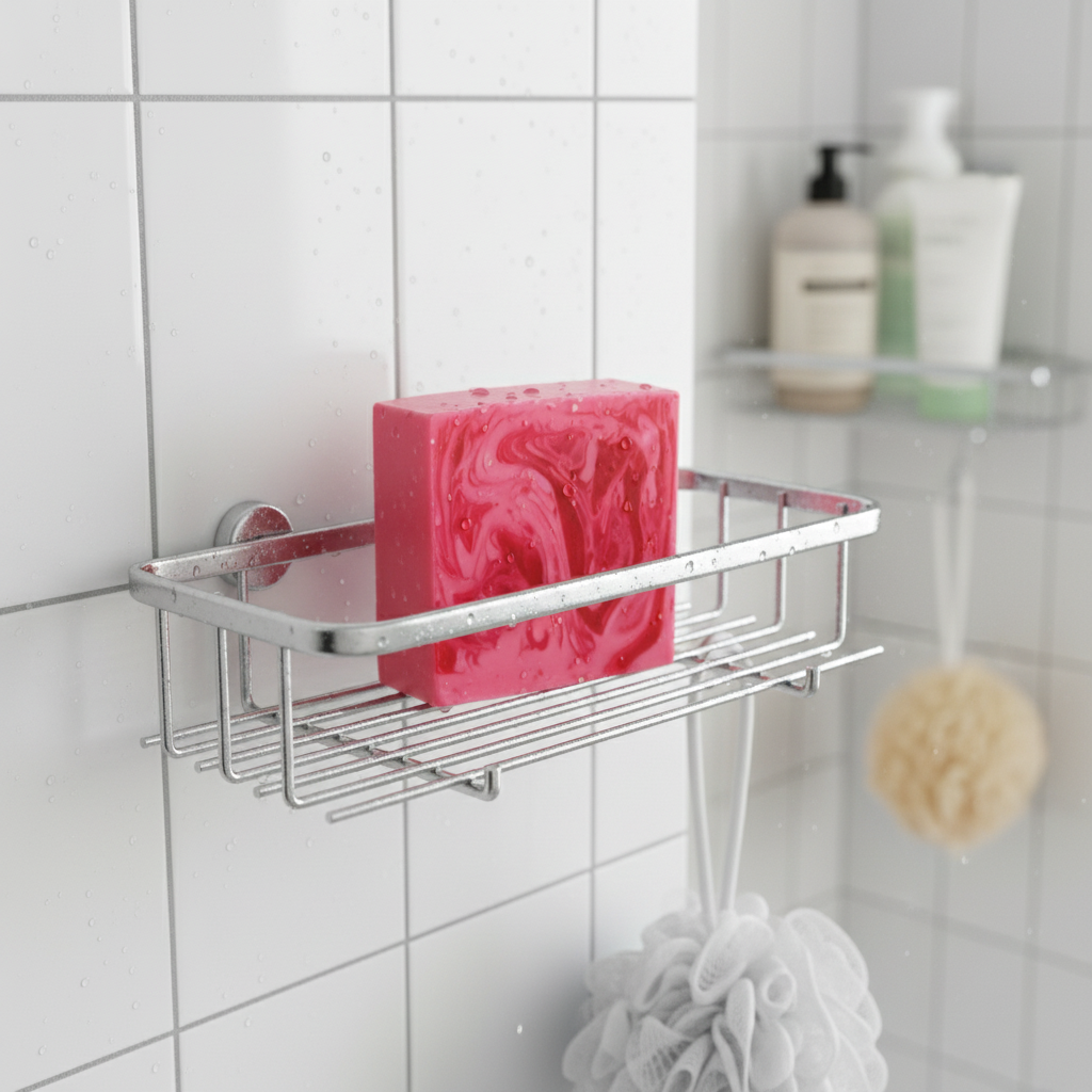 Jabón Artesanal Frambuesa Brillante 🍓✨