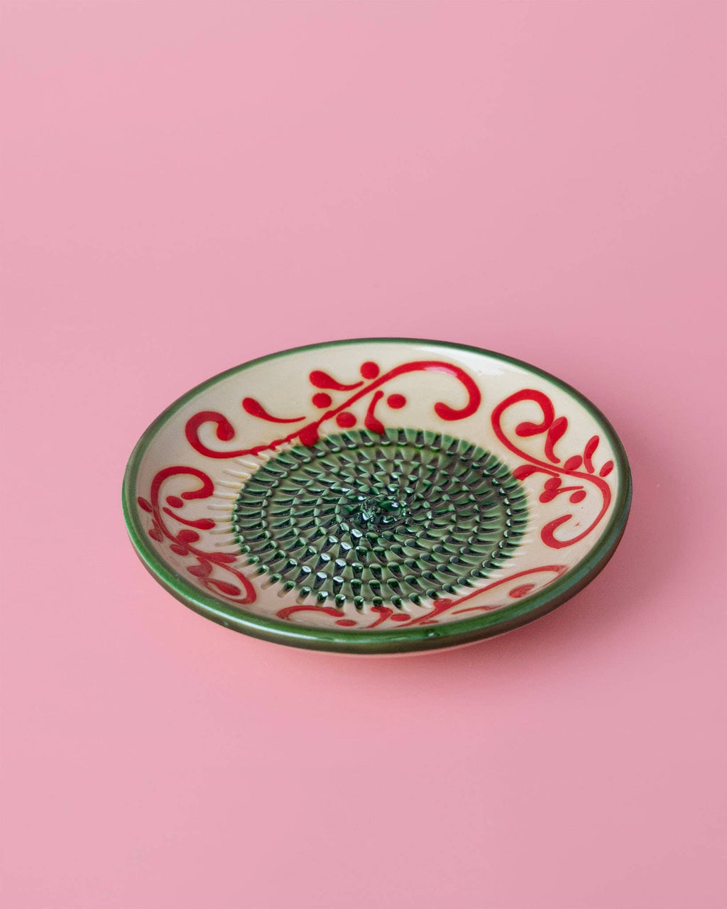 Plato Rallador de Cerámica Artesanal Alhambra Verde  🌿✨