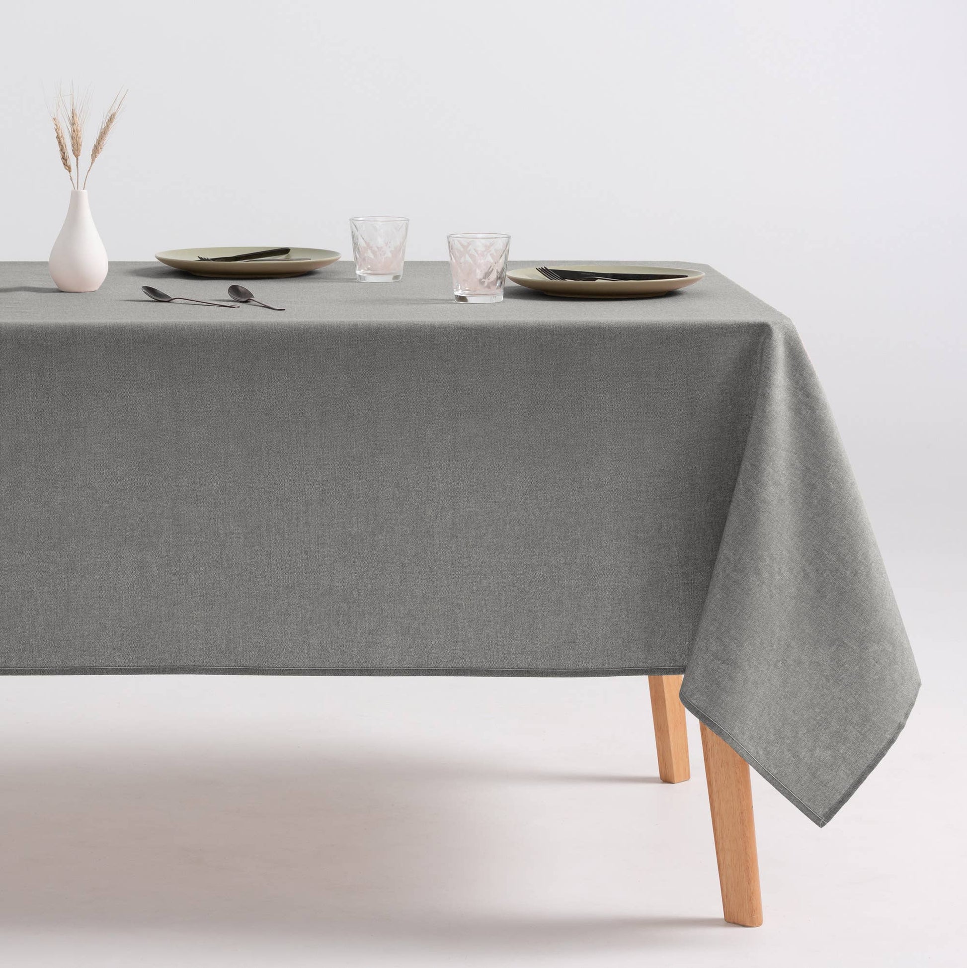 Mantel liso antimanchas algodón tacto tela – INDIRA