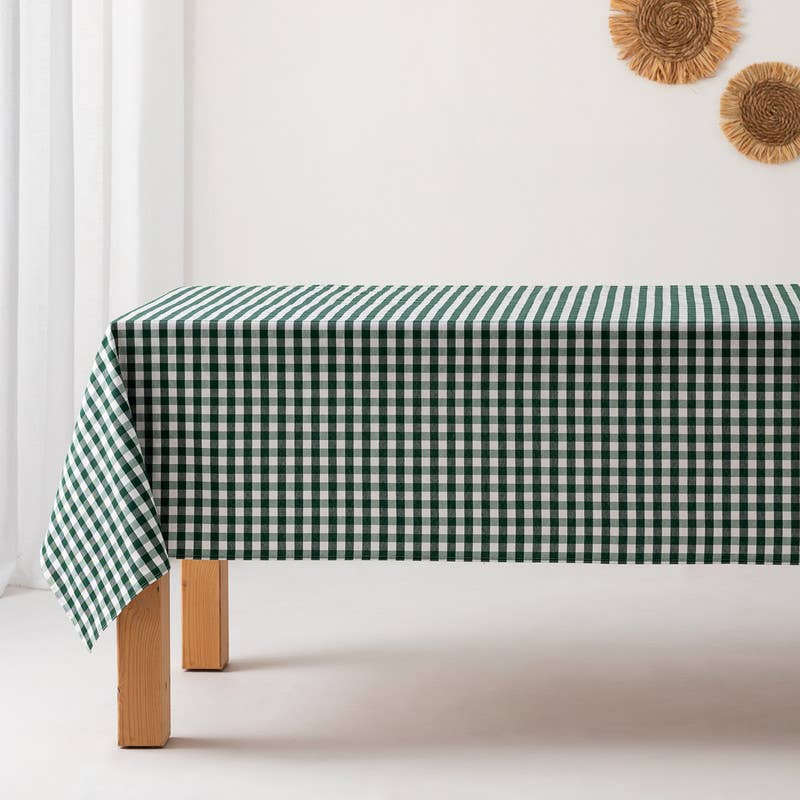 Mantel antimanchas tacto tela – Cuadro vichy de algodón 🪡✨