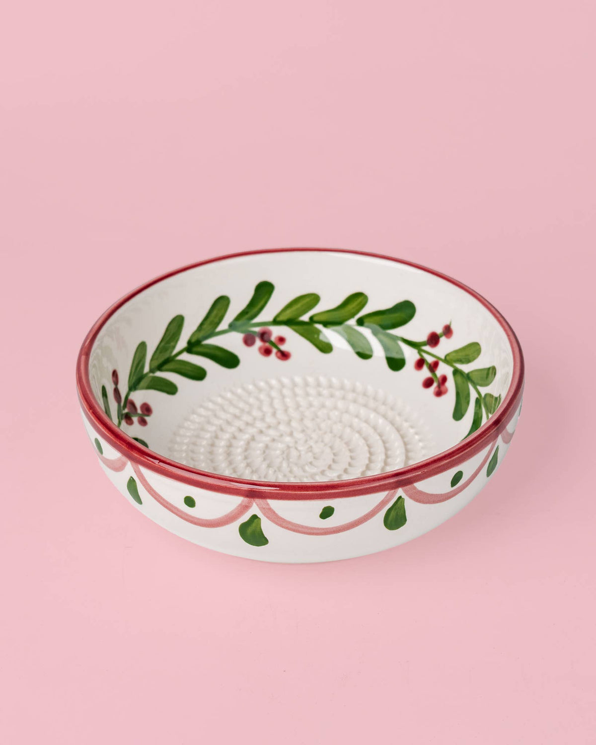 Plato Rallador de Cerámica Artesanal Christmas Santa – 15 cm 🎅🎄