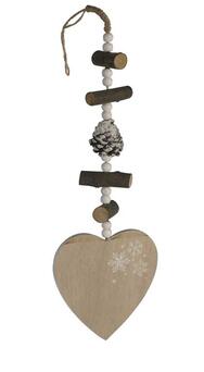 Colgante Corazón & Piña – Decoración Natural 🎄✨