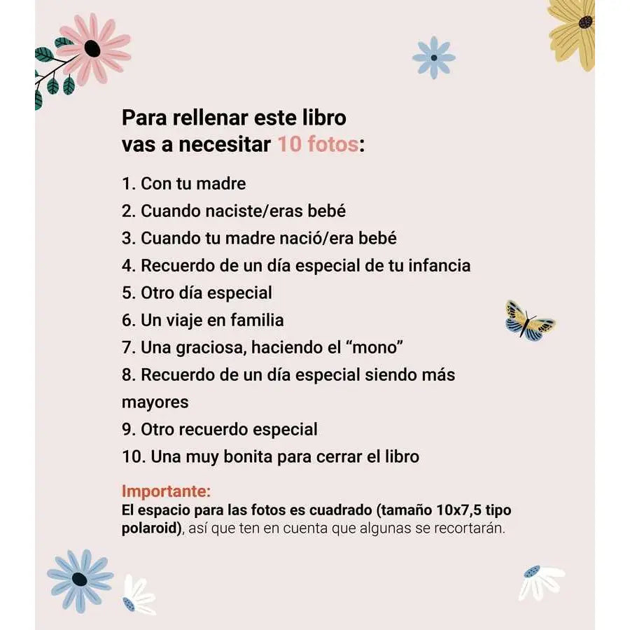 Libro Rellenable "Mamá, Te Quiero"