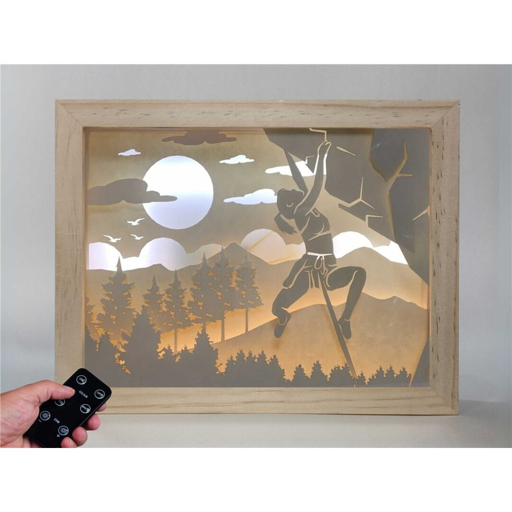 Lámpara Decorativa Big Madera – Escalador 🧗‍♀️🌲