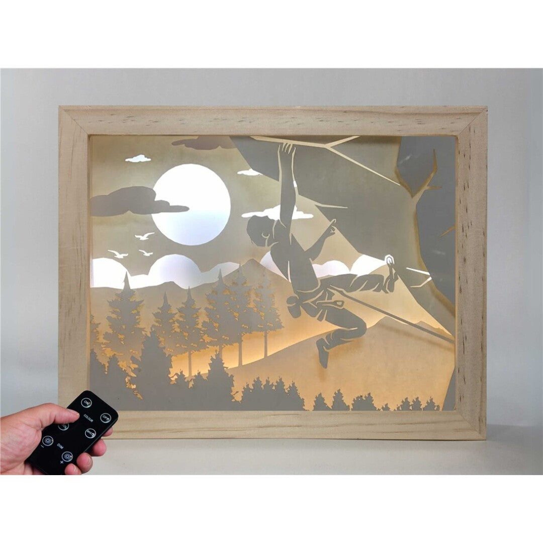 Lámpara Decorativa Big Madera – Escalador 🧗‍♀️🌲