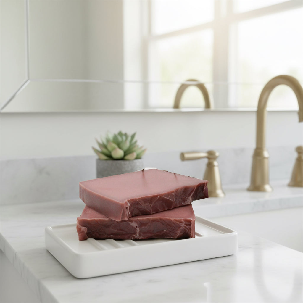 Jabón Artesanal de Frambuesa & Vainilla 🍓🌿