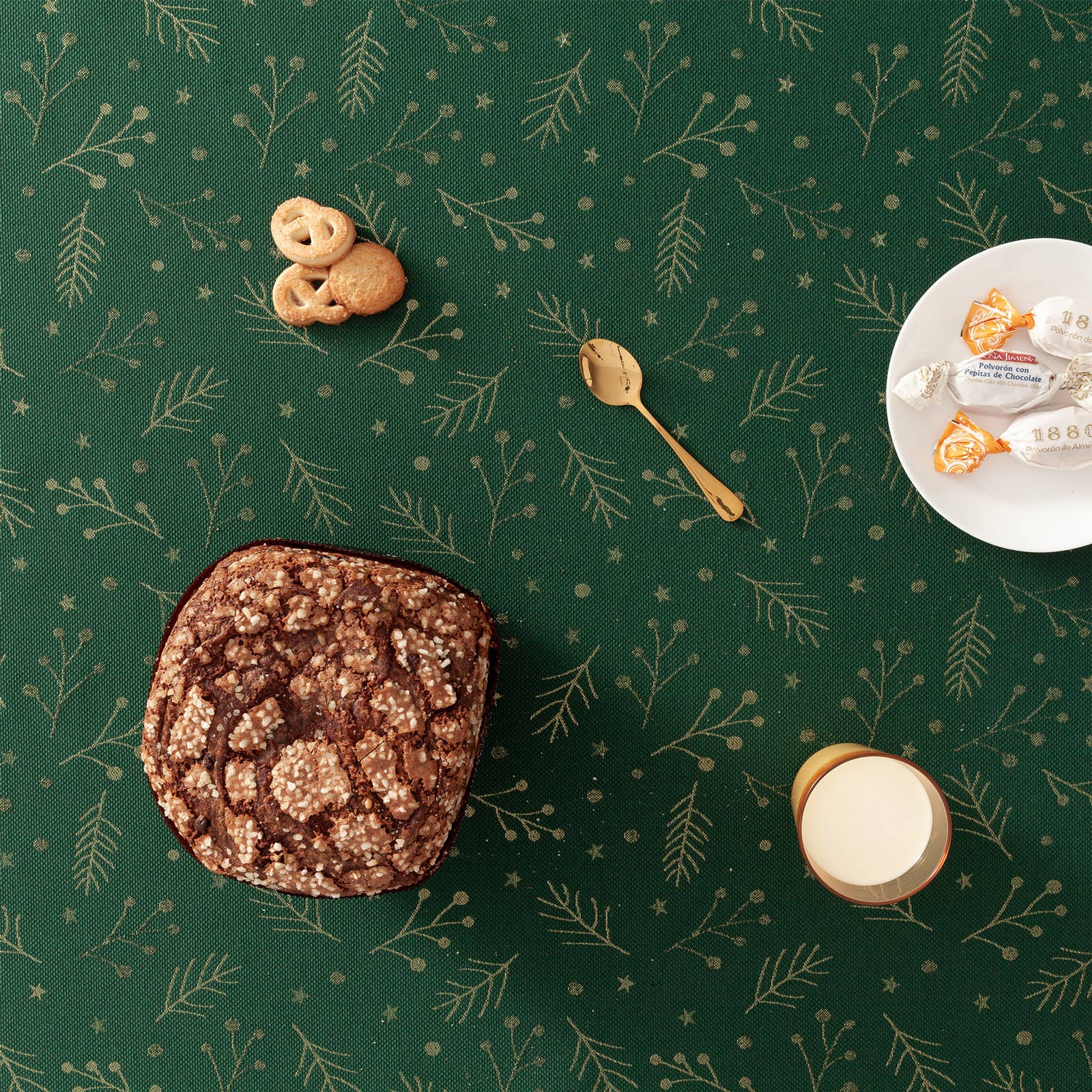 Mantel de Navidad jacquard BERRIE 🎄✨