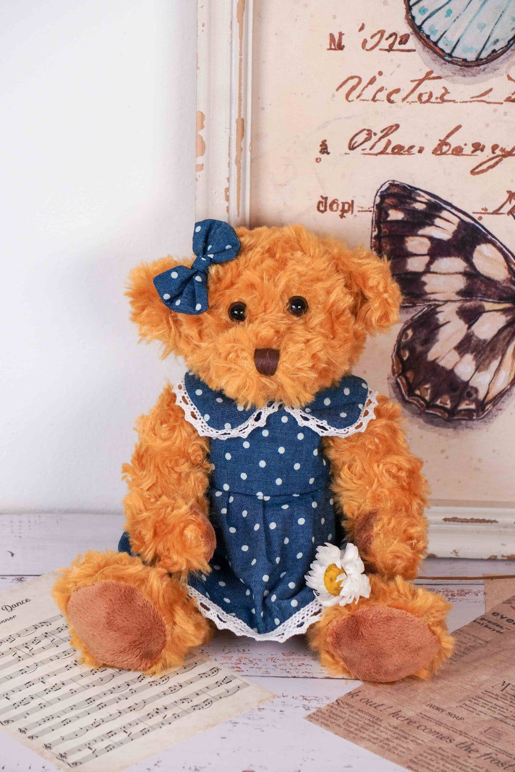 Oso de peluche niña 30 cm Isabelle Rose
