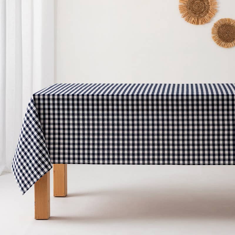 Mantel antimanchas tacto tela – Cuadro vichy de algodón 🪡✨