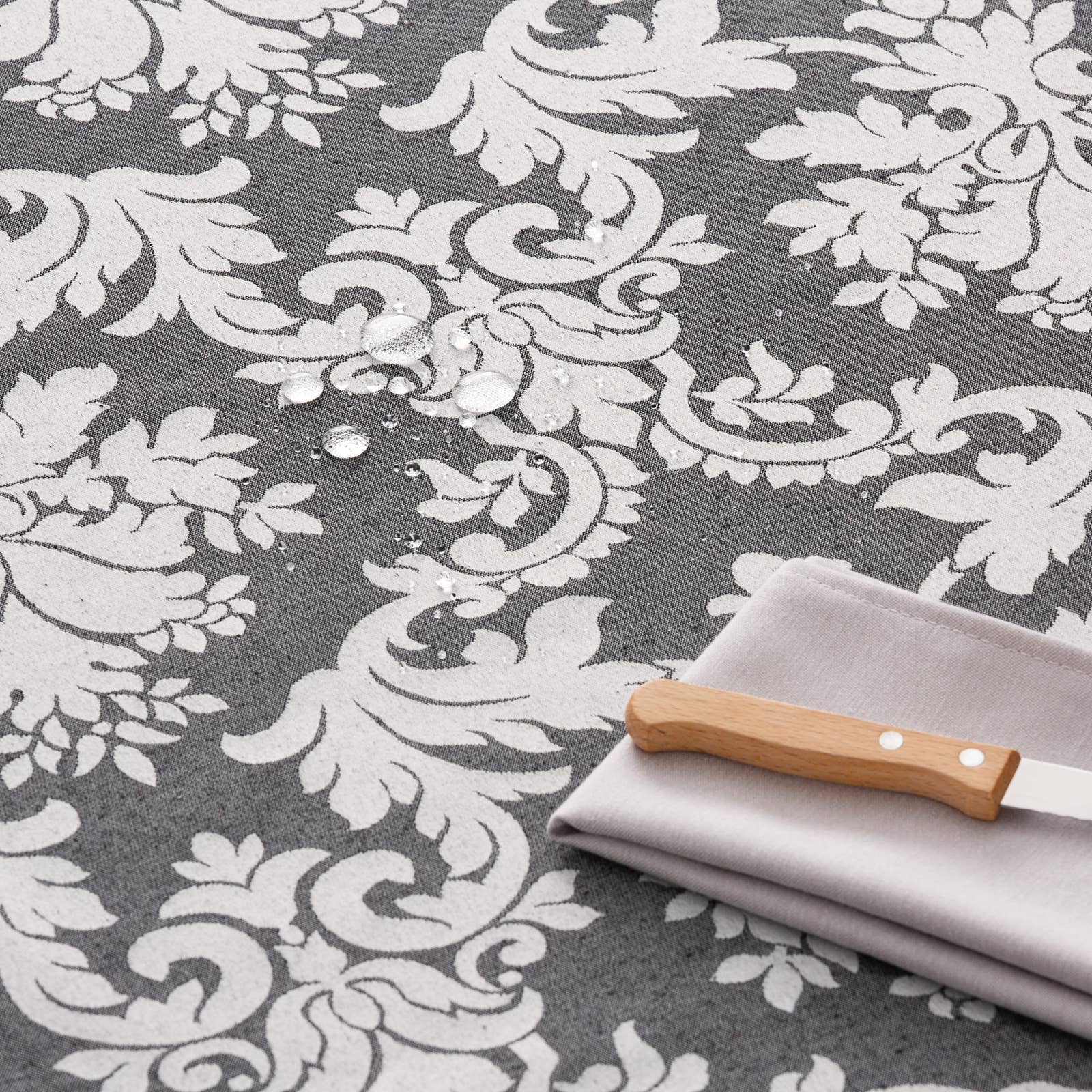 Mantel impermeable jacquard floral DAMA 🌸✨