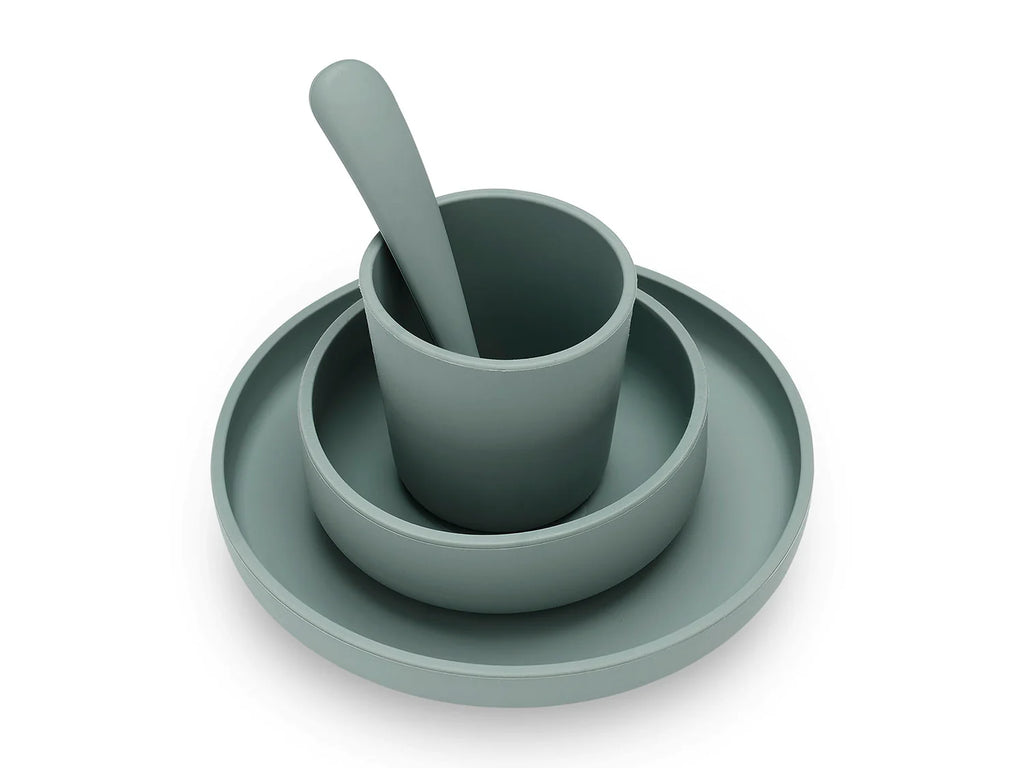 Juego de Cena de Silicona – 4 Piezas 🍽️💛