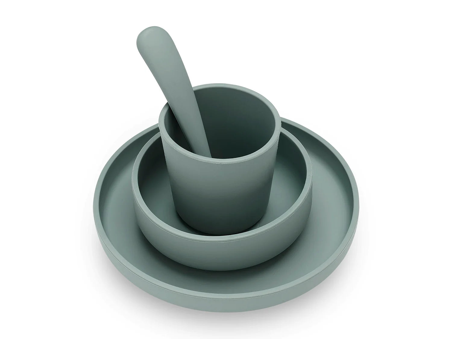 Juego de Cena de Silicona – 4 Piezas 🍽️💛