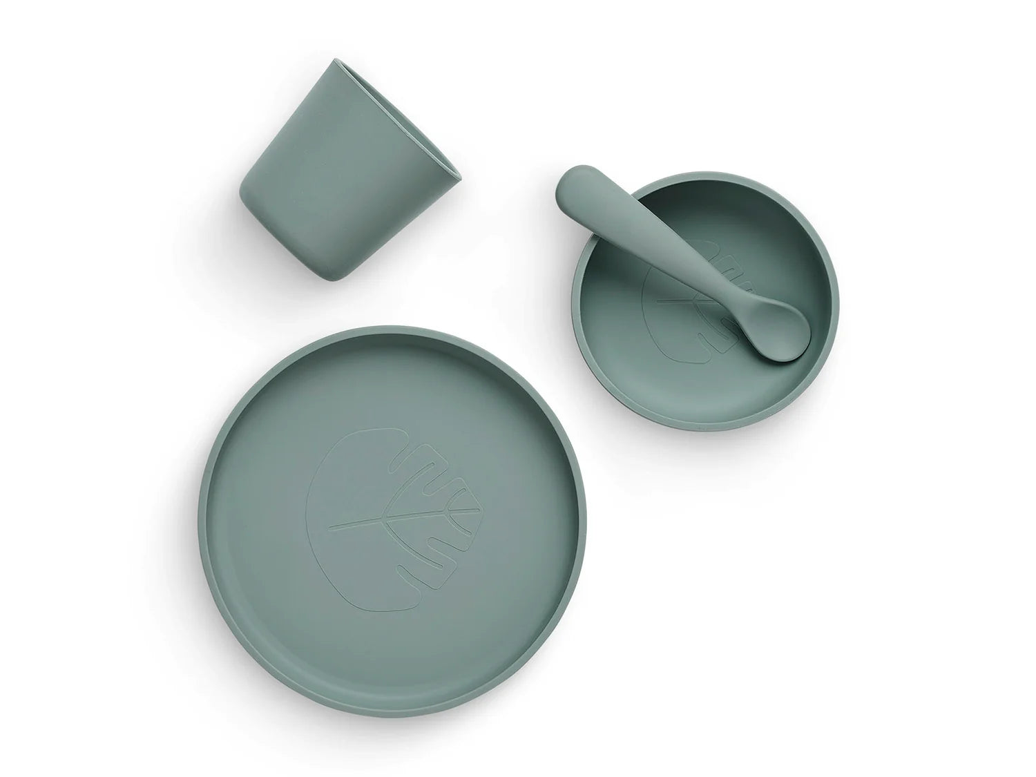 Juego de Cena de Silicona – 4 Piezas 🍽️💛