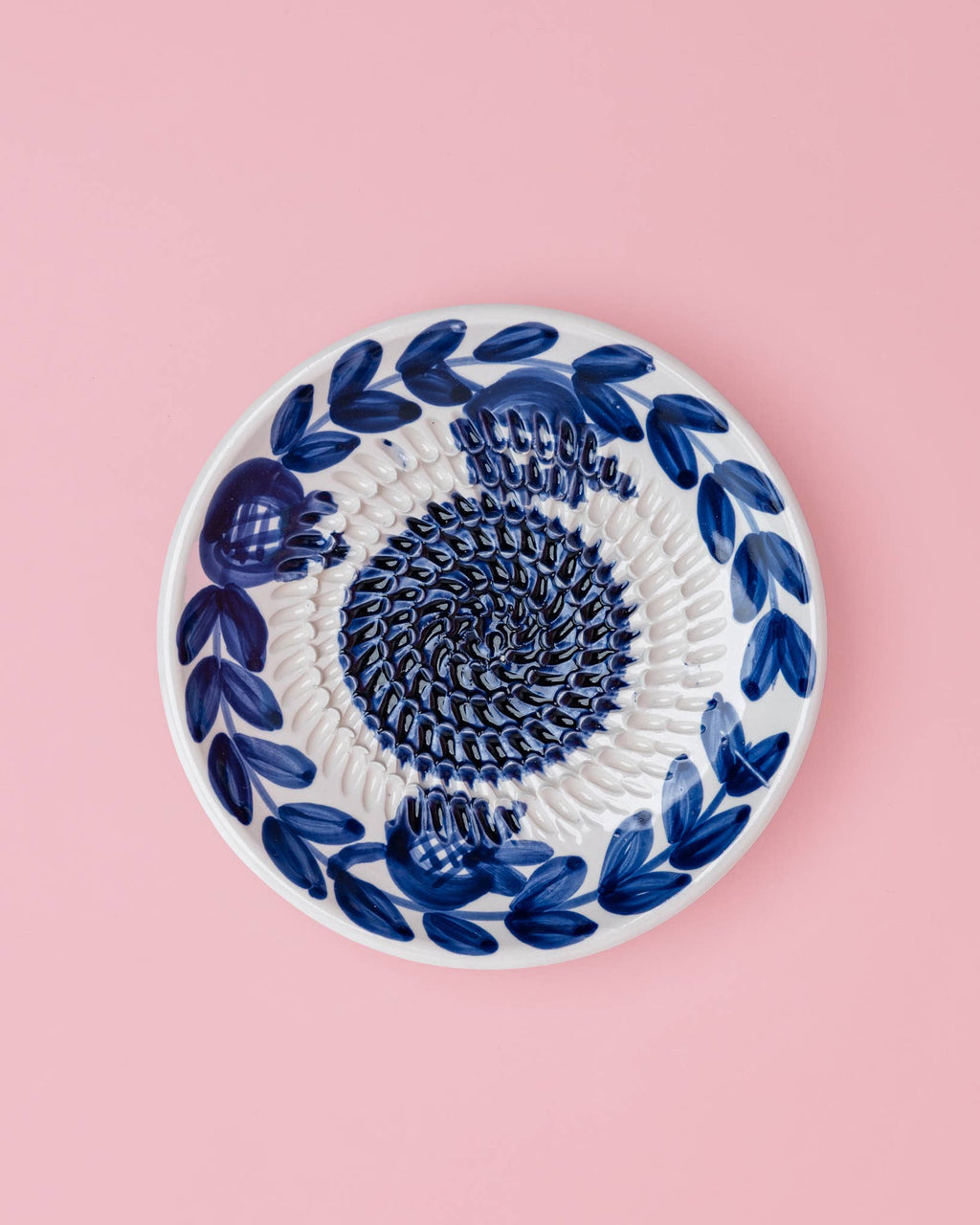 Plato Rallador de Cerámica Artesanal Nerja Azul – 12,5 cm 💙✨