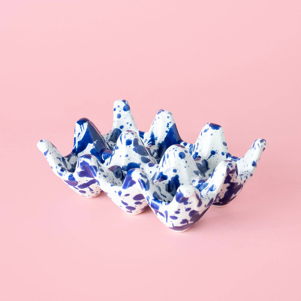 Huevera de Cerámica Artesanal Persia Azul – 6 Huevos 💙🥚