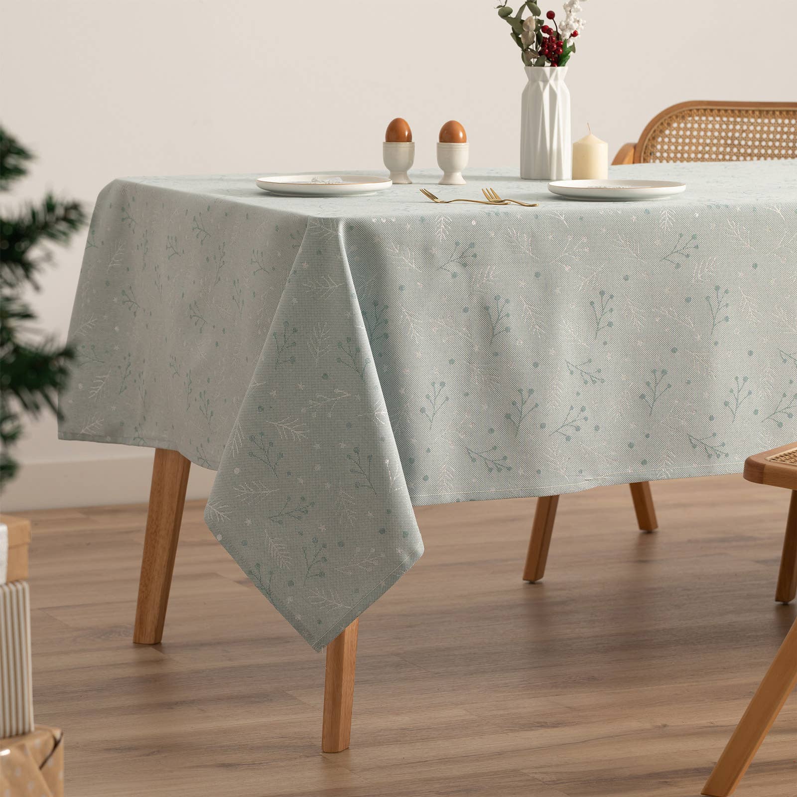 Mantel de Navidad jacquard BERRIE 🎄✨