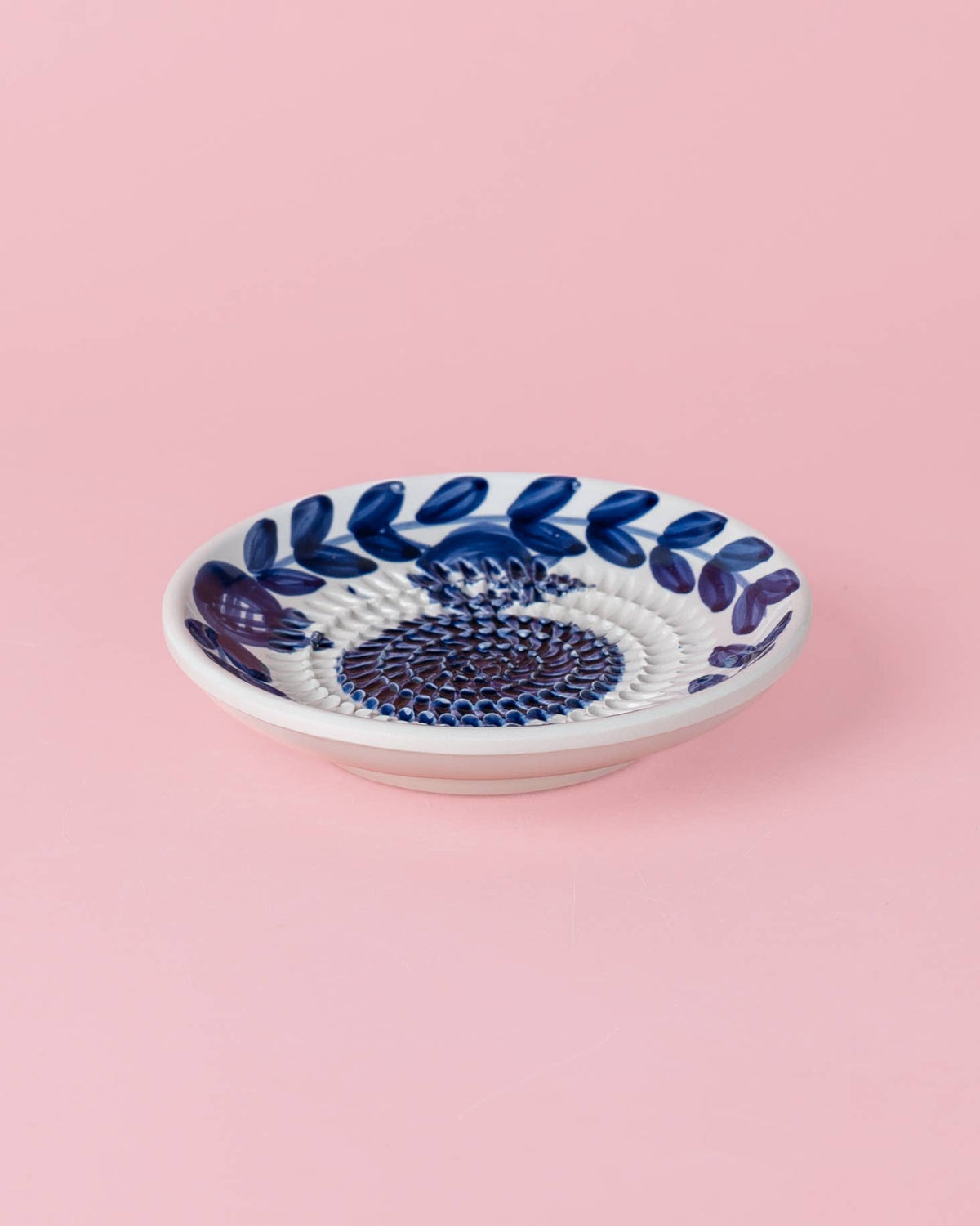 Plato Rallador de Cerámica Artesanal Nerja Azul – 12,5 cm 💙✨
