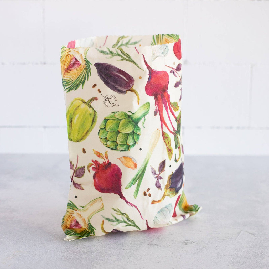Bolsa grande con cera de abejas ecológica - verduras