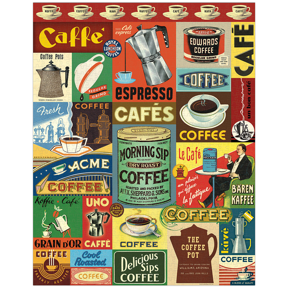 Puzzle Cavallini Coffee 1000 piezas