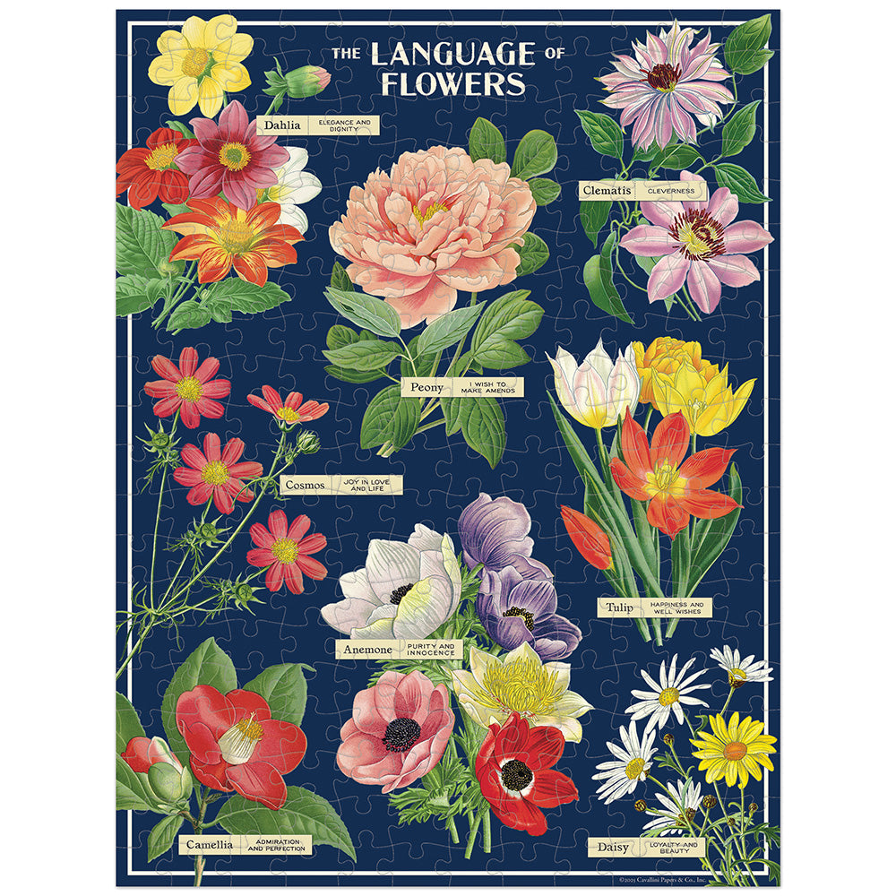 Puzzle mini Cavallini Language of Flowers 240 piezas