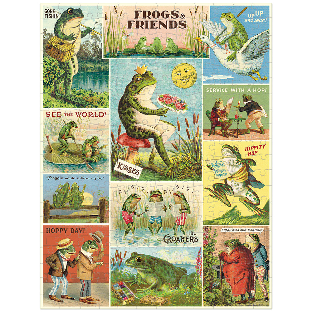 Puzzle mini Cavallini Frogs & Friends 240 piezas