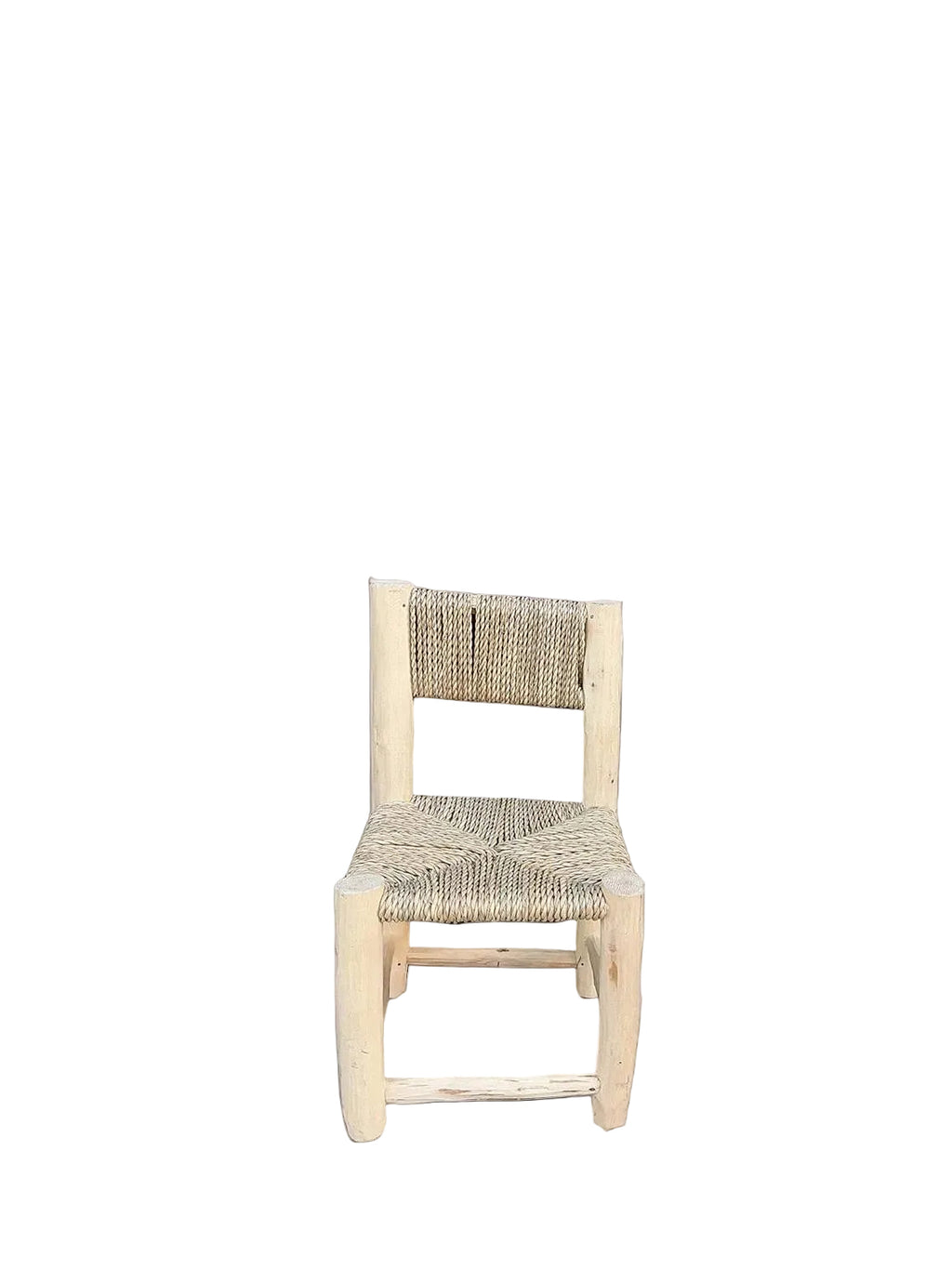 Silla infantil artesanal – Madera de laurel y palma 🌿🪑 Pequeña