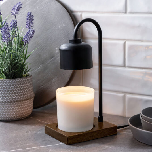 Lámpara Calentadora de Velas – Modelo Arched Wood