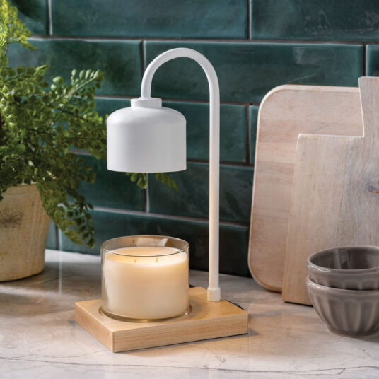 Lámpara Calentadora de Velas – Modelo Arched Wood