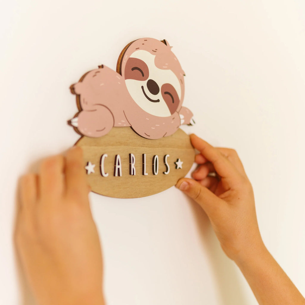 Placa Perezoso Personalizada