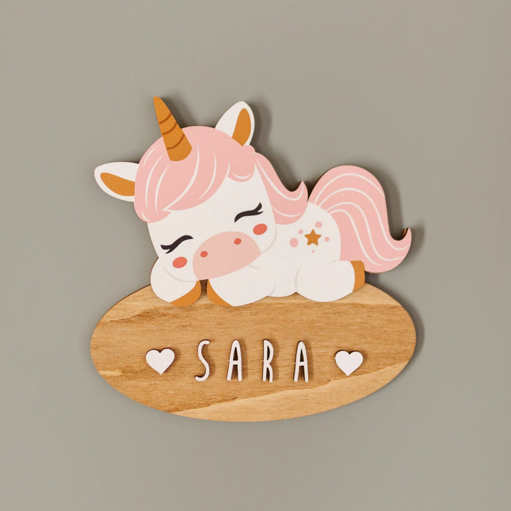 Placa Unicornio Personalizada