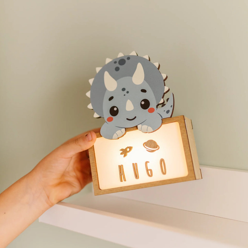 Lámpara Sobremesa Dinosaurio triceratops