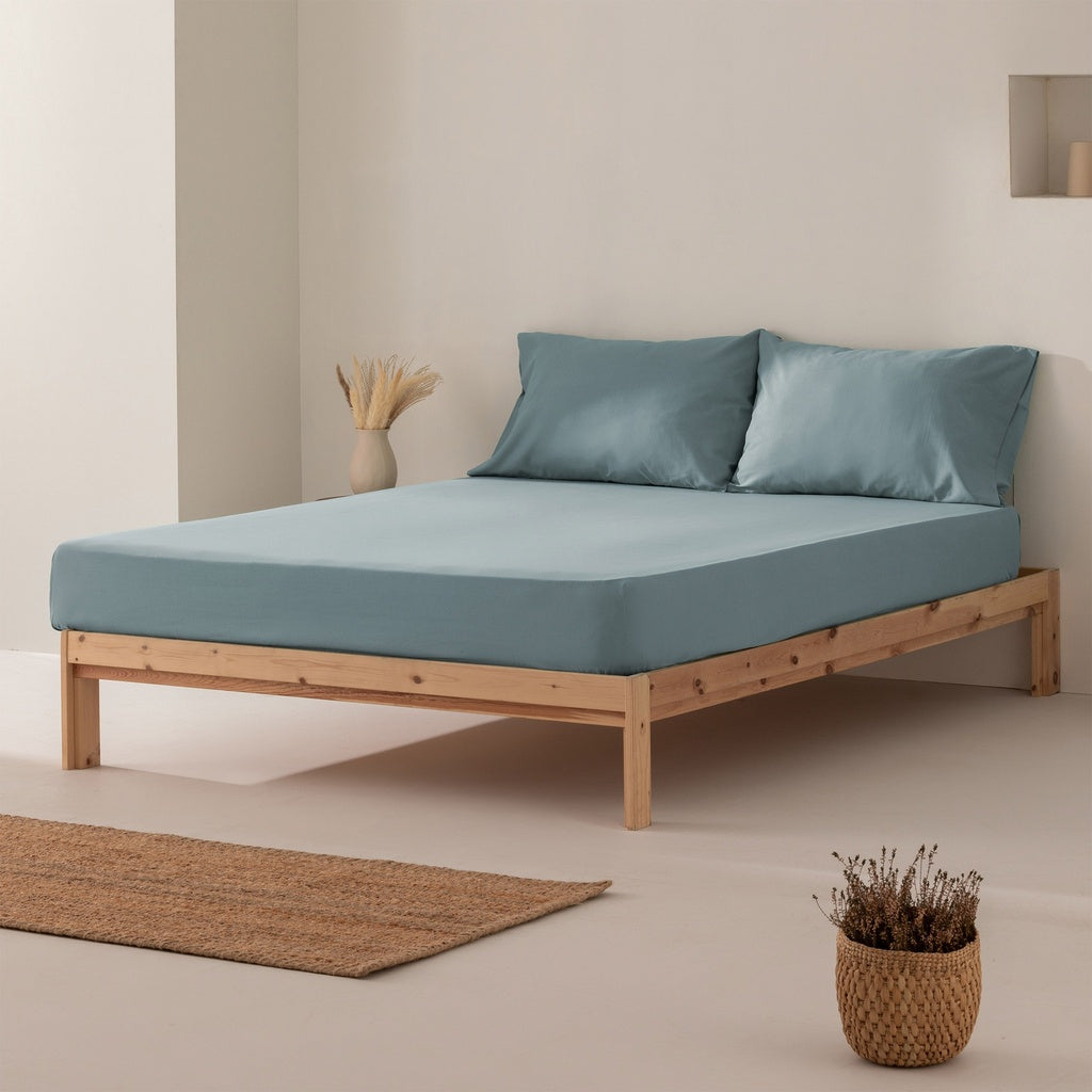 Sábana bajera ajustable 100% algodón 🛏️🌿