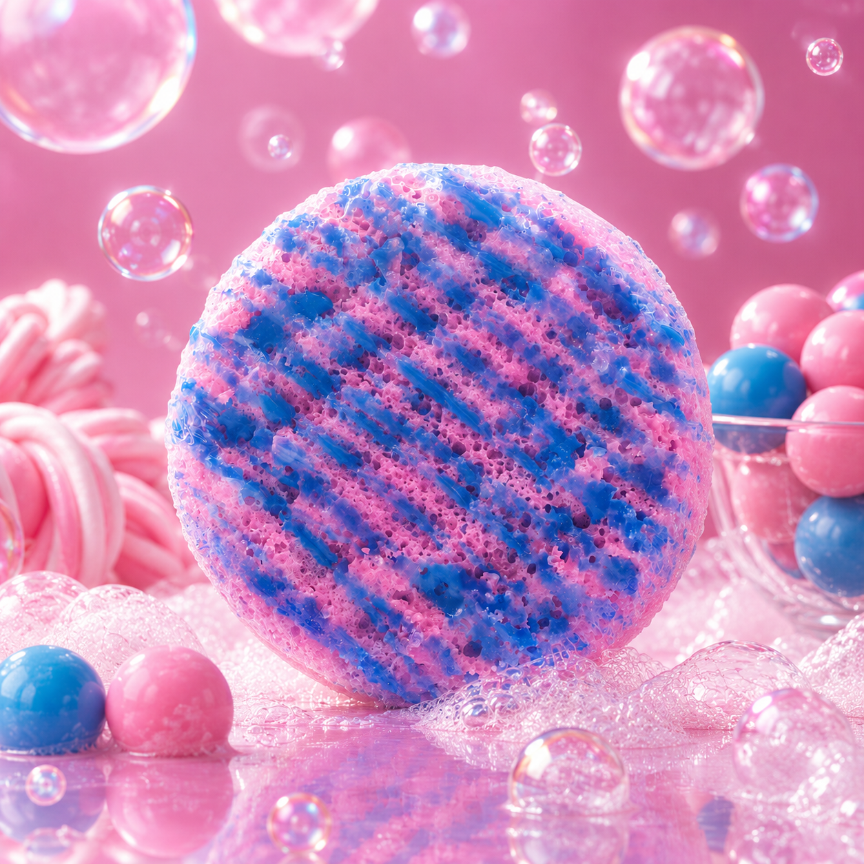 Jabón de Burbujas de Mantequilla – Chicle 🩷🫧