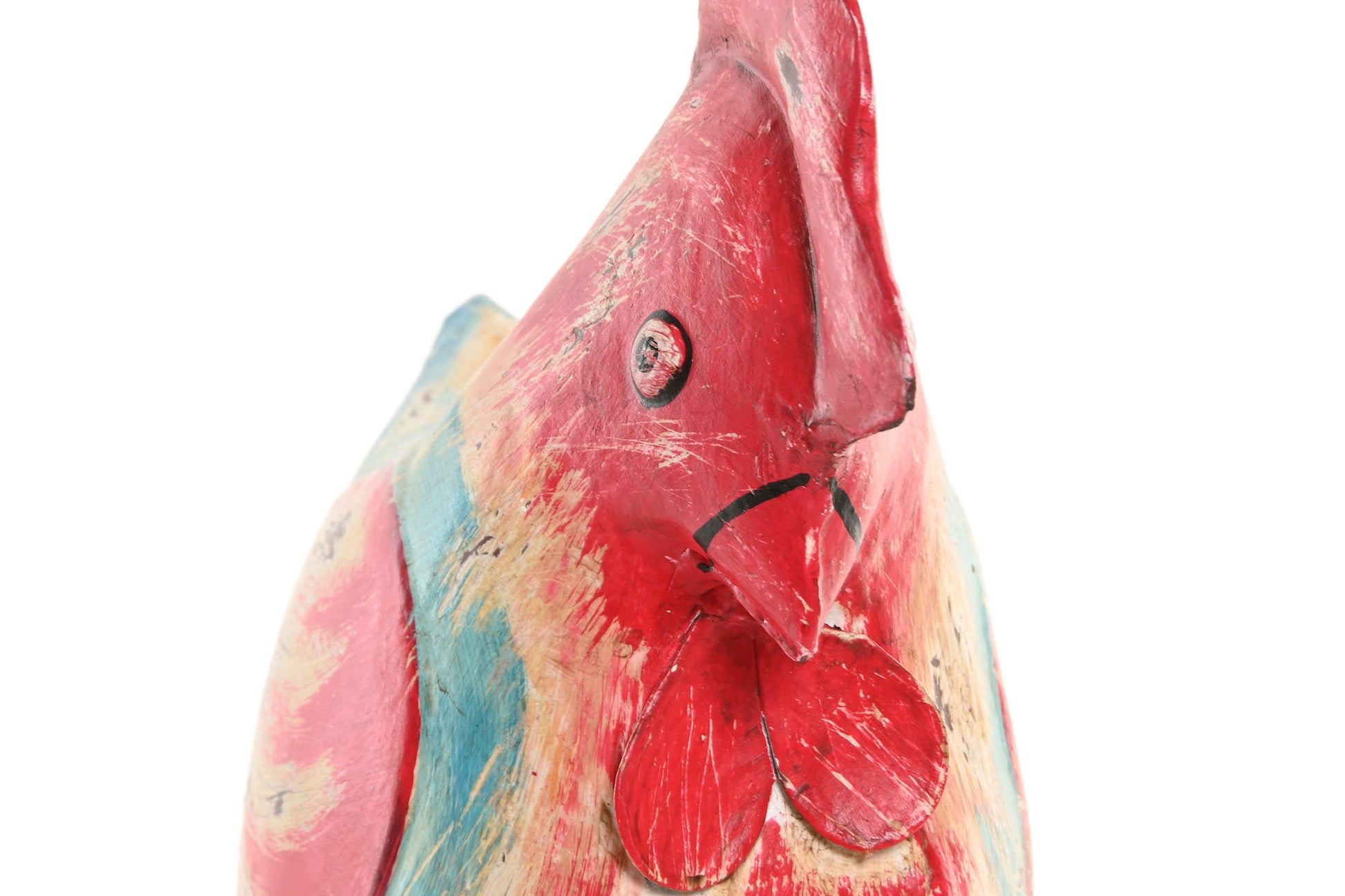 Figura Decorativa de Metal – Gallina Roja 🐓❤️